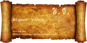 Wigner Vince névjegykártya
